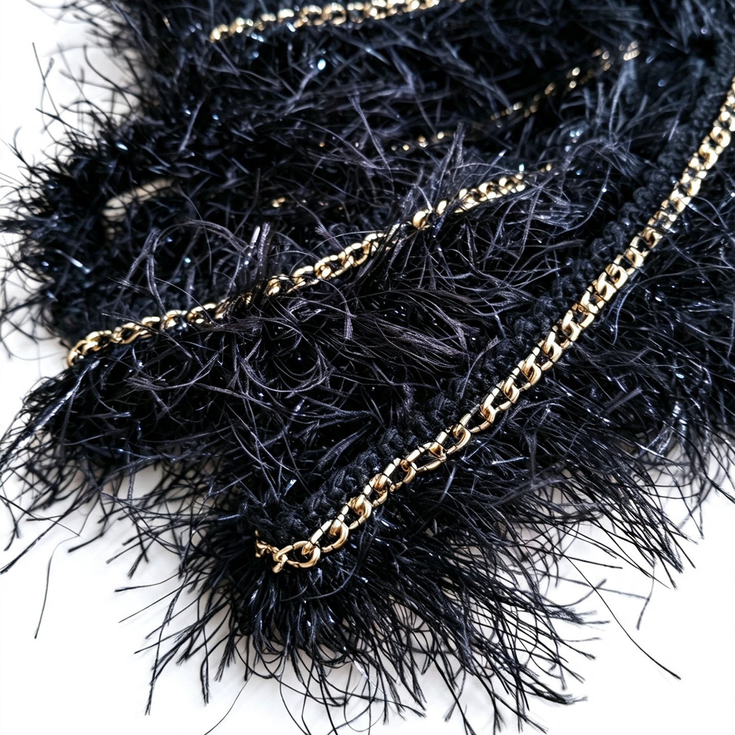 Home Fragrance No 3 - Cinta de Plumas Sintéticas Negras de