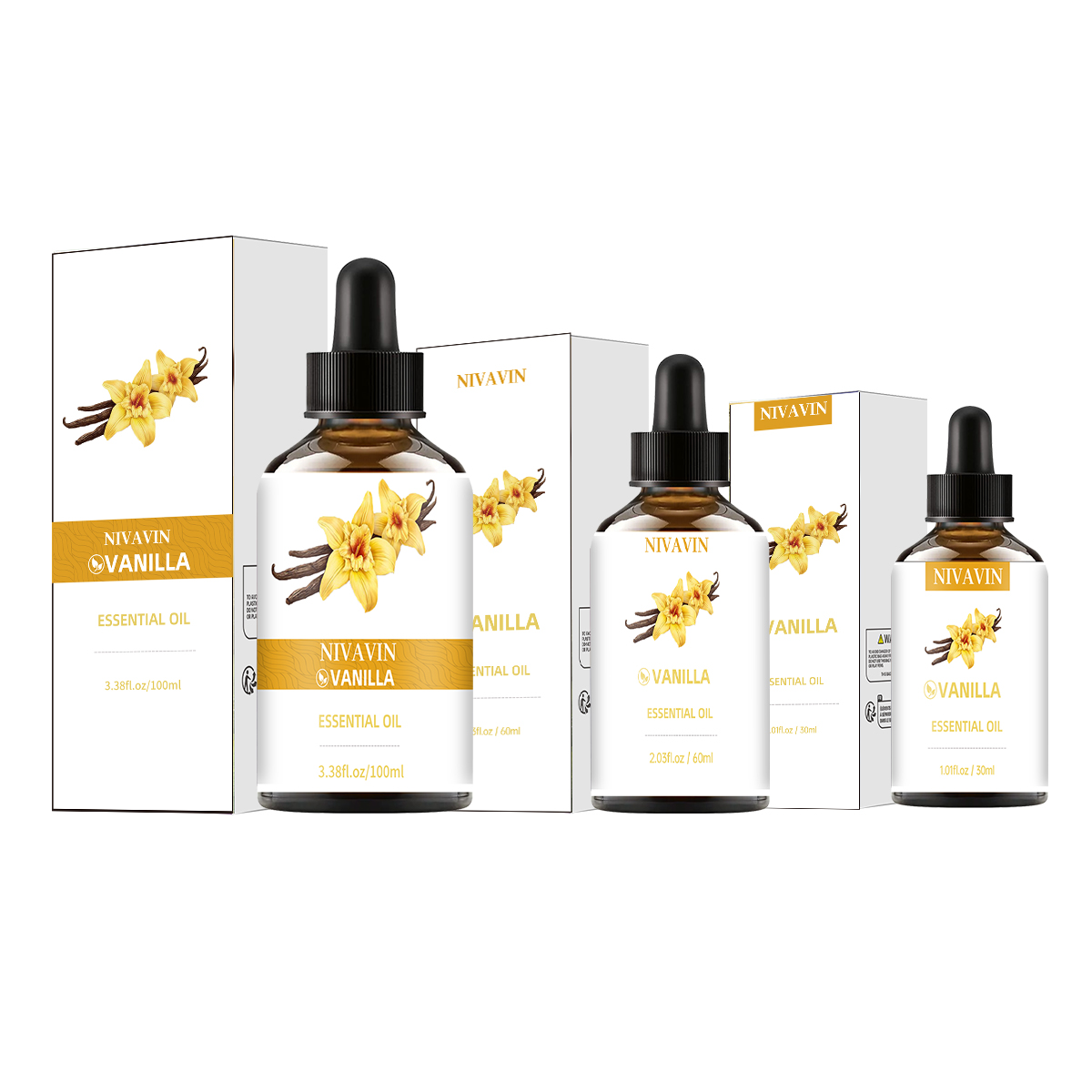 Home Fragrance Co - NIVAVIN Aceite esencial de vainilla 30ml/60ml/100ml,