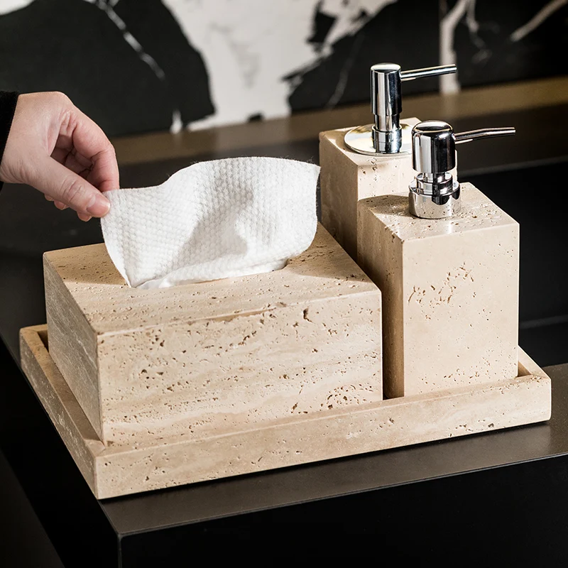 Juego de baño de travertino Be - Reed Diffuser Set reseña y precio