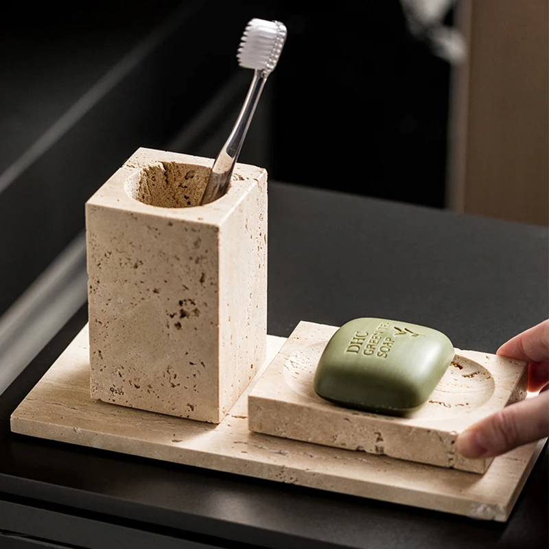 Juego de baño de travertino Be - Reed Diffuser Set reseña y precio