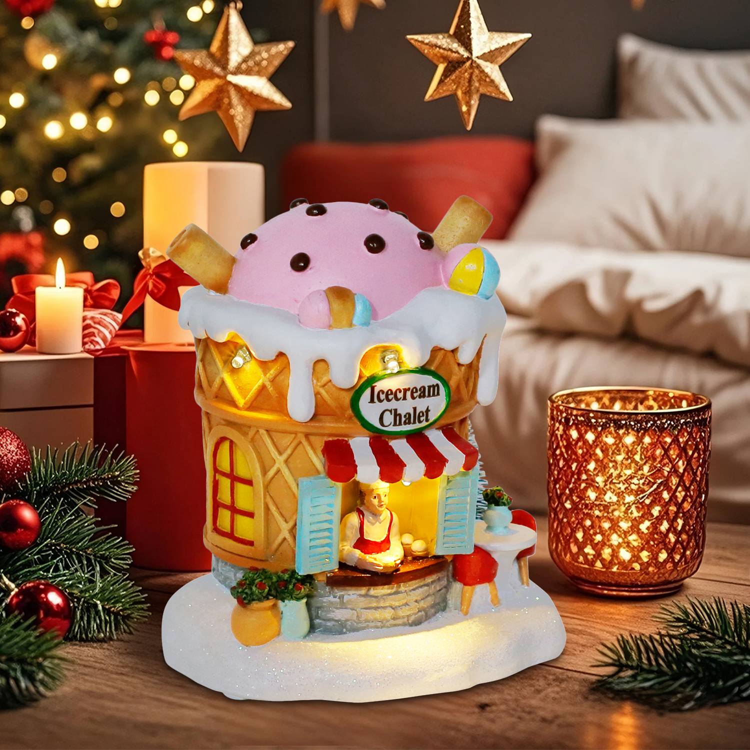 Casa de pueblo de pan de jengi - Home Fragrance Gingerbread reseña y precio